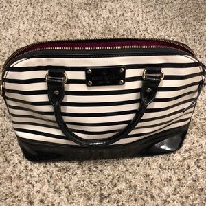 Kate Spade black and white striped purse